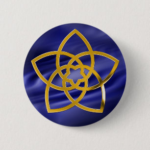 Symbol Venus Flower / GOLD 2 Inch Round Button
