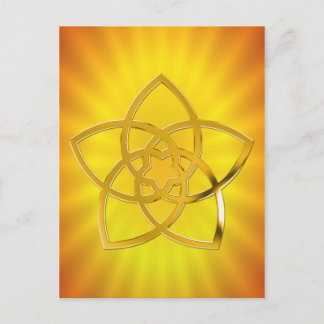 Symbol Venus Flower / GOLD Postcard