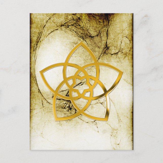 Symbol Venus Flower / GOLD Postcard (Front)