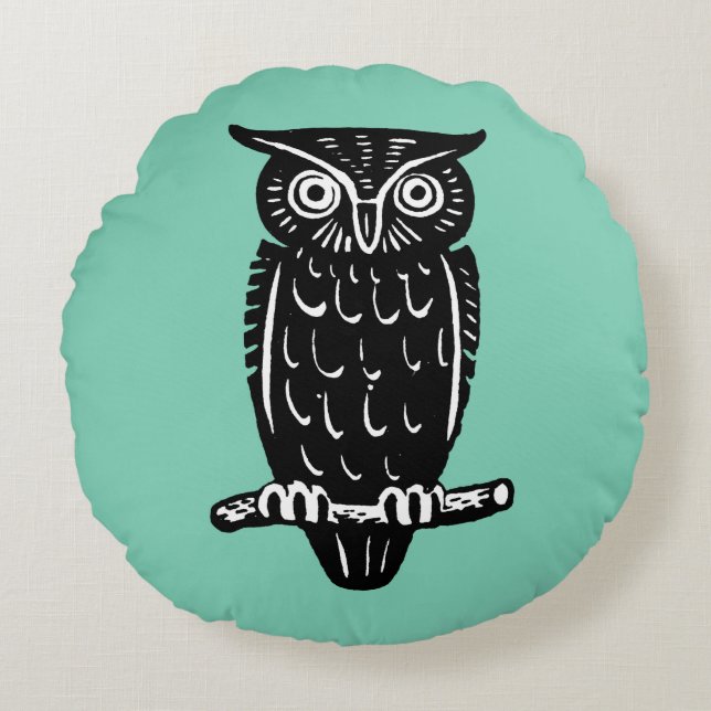 Symbol: Wisdom Round Pillow (Front)