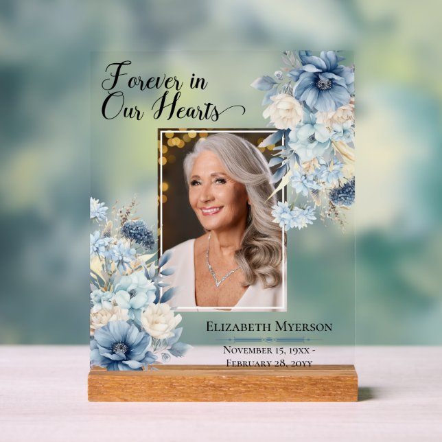 Symbole acrylique commémoratif Forever In Our Hear (Neutre)