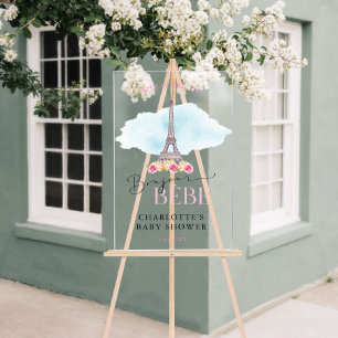 SYMBOLE ACrylique de bienvenue de bébé Tour Eiffel