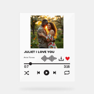 Symbole acrylique de la chanson d'amour imaginaire