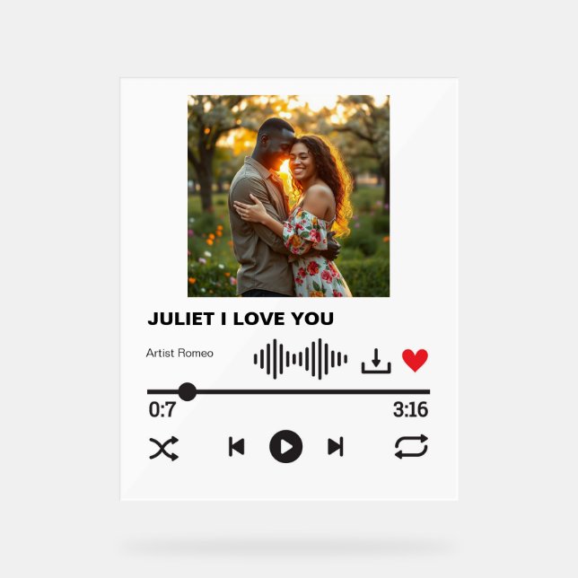 Symbole acrylique de la chanson d'amour imaginaire (Recto)