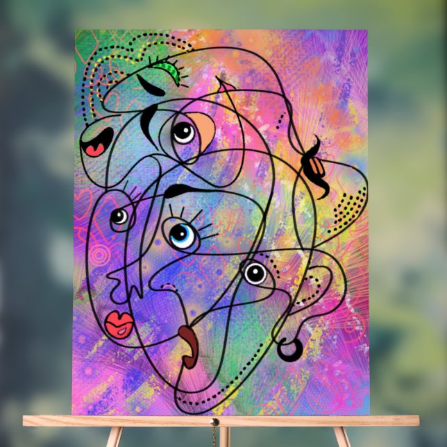 Symbole acrylique de l'humeur Abstraite (Neutre)