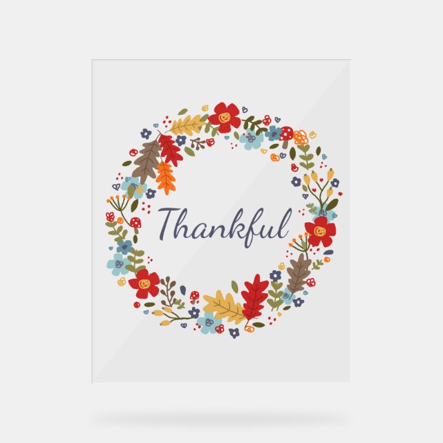 Symbole acrylique Thanksgiving Home Decor (Recto)