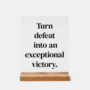 Symbole acrylique victorieux exceptionnel