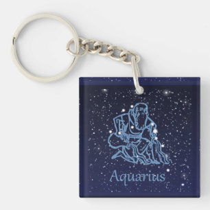 Symbole Aquarius Constellation et Zodiaque avec ét