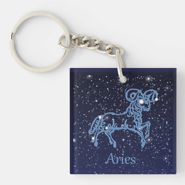 Symbole Aries Constellation et Zodiac avec étoiles (Devant)