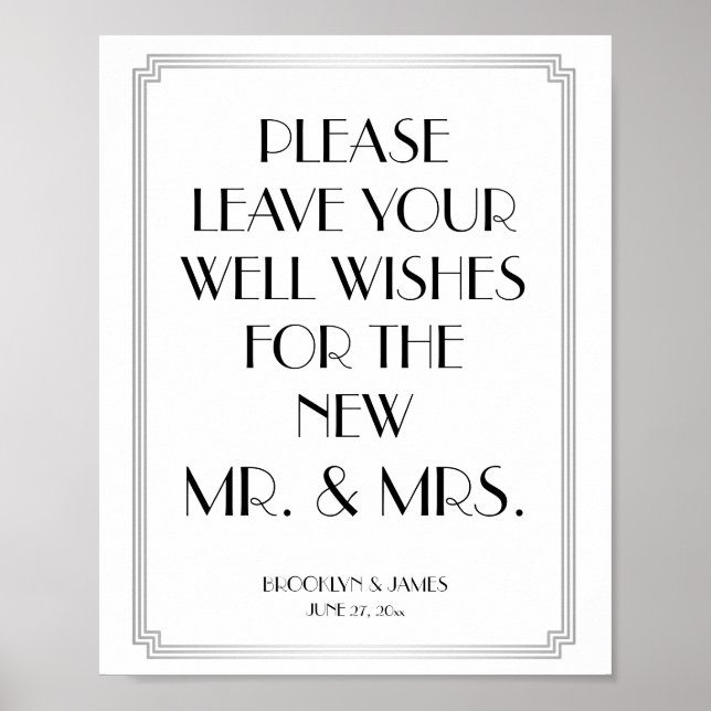 Symbole Art Déco Gatsby Silver 8x10 (Devant)