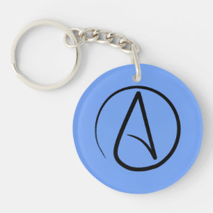 Symbole athée : noir sur bleu clair