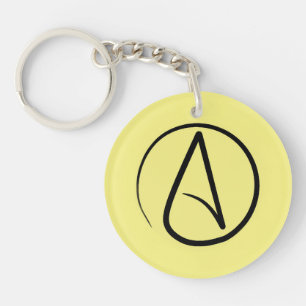 Symbole athée : noir sur jaune clair