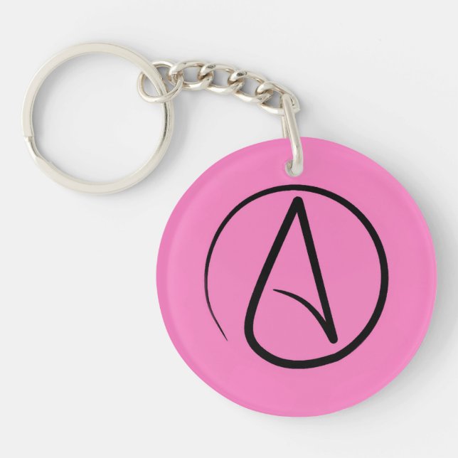 Symbole athée : noir sur rose clair (Devant)