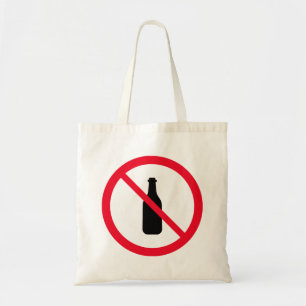 Symbole Aucun Cercle Rouge Alcool   Sac fourre-tou