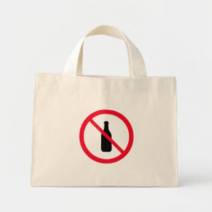 Symbole Aucun Cercle Rouge Alcool Sac fourre-tou
