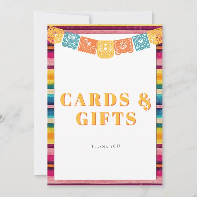 Symbole Baby shower Cadeaux de cartes Fiesta Mexic (Devant)
