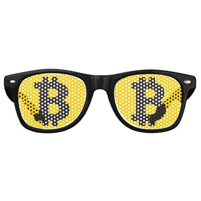Symbole Bitcoin Lunettes de soleil rétros (Devant)