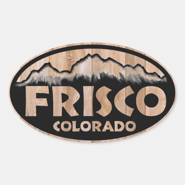 Symbole bois Frisco Colorado autocollants ovales (Devant)