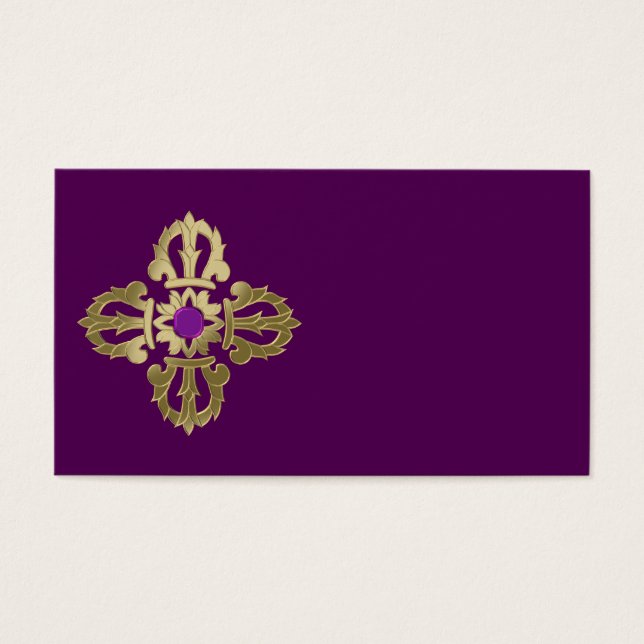 Symbole bouddhiste doré Vajra (Devant)