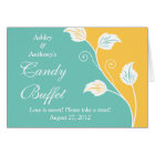 Symbole buffet Aqua Blanc Floral Mariage