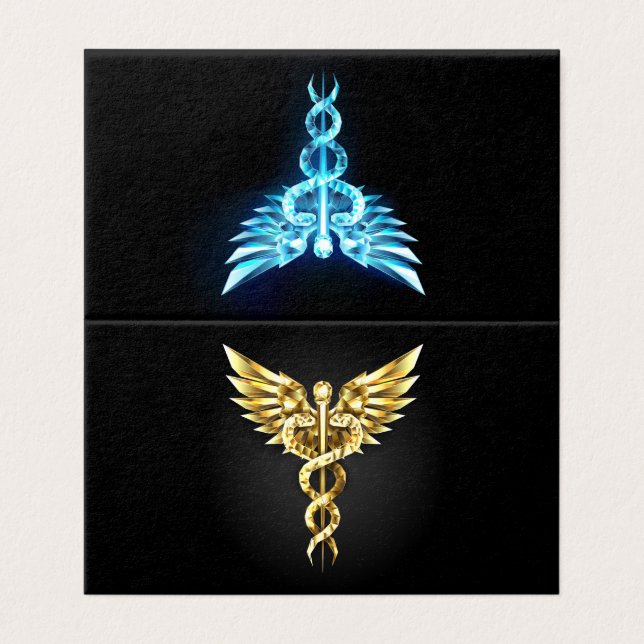 Symbole caducee polygonale or (Outside Unfolded)