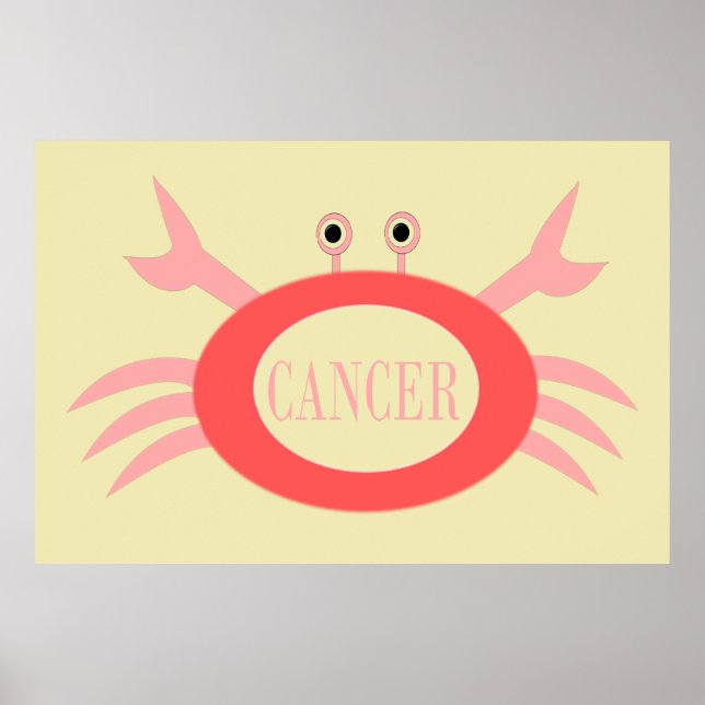 Symbole cancéreux Poster de crabe (Devant)
