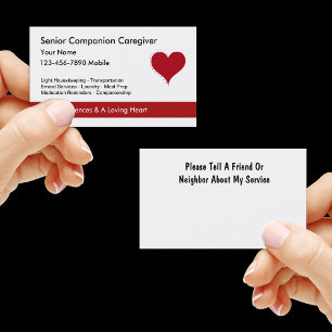 Symbole cardiaque Cartes de visite aidants