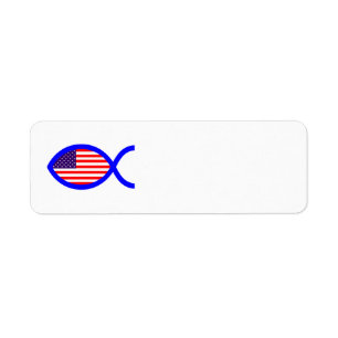 Symbole chrétien de poissons de drapeau américai