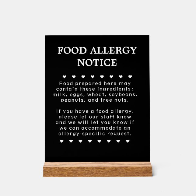 Symbole d'allergie alimentaire (Recto)