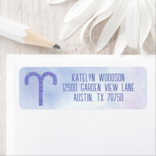 Symbole d'astrologie de Pretty Aries Purple Annive