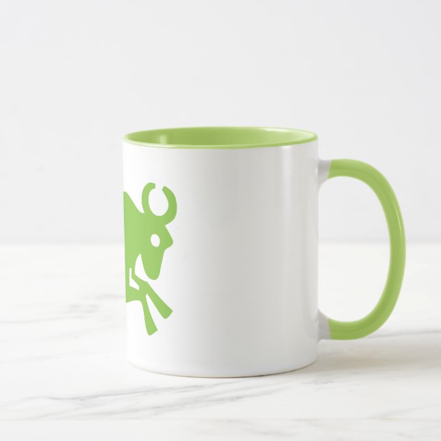Symbole d'astrologie du Taurus, Zodiac Ringer Mug (Droite)