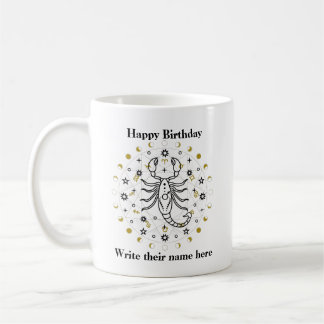 Symbole d'astrologie Scorpio Anniversaire Mug Oct 