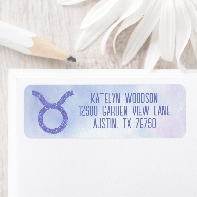 SYMBOLE D'Astrologie Taurus Cute Personalisé Viole (En situation)