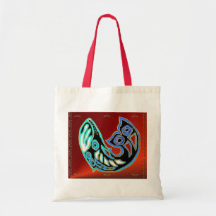 Symbole de baleine sur le sac rouge