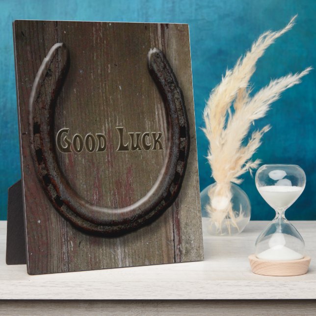 Symbole de bonne chance en fer à cheval Plaque (Côté)