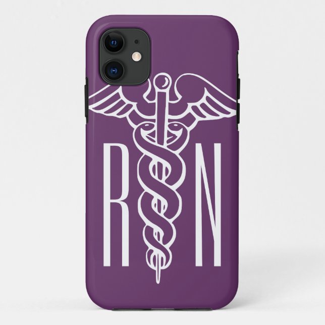 Symbole de caducée du coque iphone | d'infirmier (Dos)