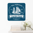 Symbole de famille Nautical Blue Retro Yacht Club