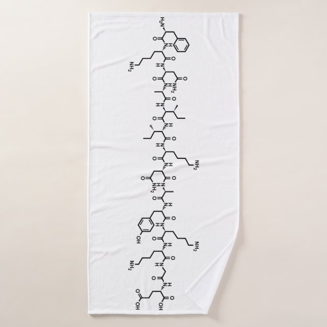 symbole de formule chimique hormonale endorphine (Serviette de bain)