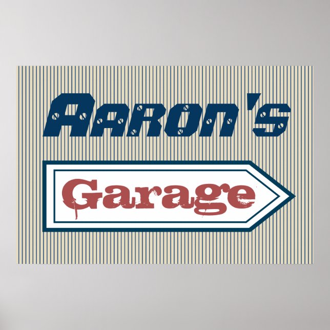 Symbole de garage personnalisé Décoration de l'aff (Devant)