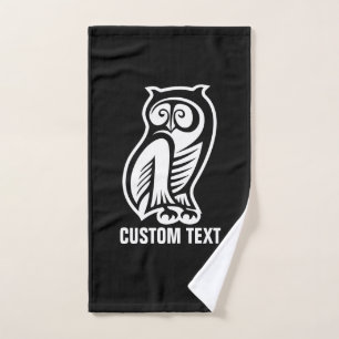 Symbole de hibou blanc