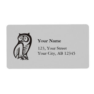 Symbole de hibou noir