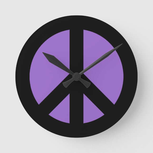 SYMBOLE DE LA PAIX Améthyste Horloge murale (Recto)