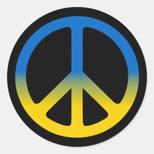 SYMBOLE DE LA PAIX CLASSIQUE Sticker Rond (Devant)