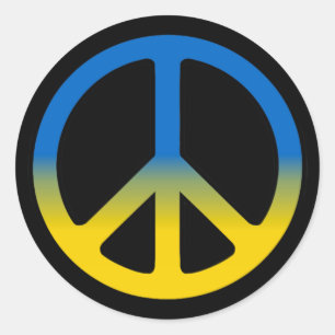 SYMBOLE DE LA PAIX CLASSIQUE Sticker Rond