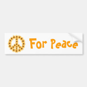 Symbole de la paix de tournesol autocollants