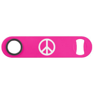 Symbole de la paix rose profond et blanc