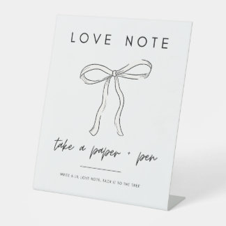Symbole de l'arbre Love Note - Élégant panneau de 