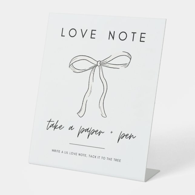 Symbole de l'arbre Love Note - Élégant panneau de  (Recto)