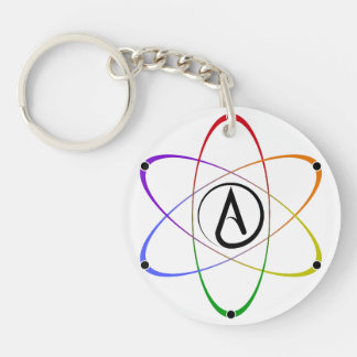 Symbole de l'atome athée arc-en-ciel