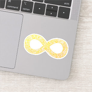 Symbole de l'autisme de l'infini or - Sticker en v